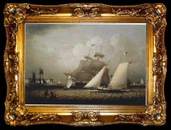 framed  unknow artist Seascape, boats, ships and warships.41, ta009-2